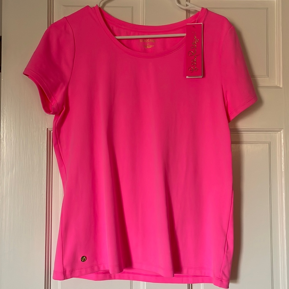 Lilly Pulitzer BRAND NEW WITH TAGS hot pink tshirt size XL